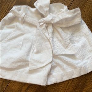 Lauren james paper bag bow shorts white